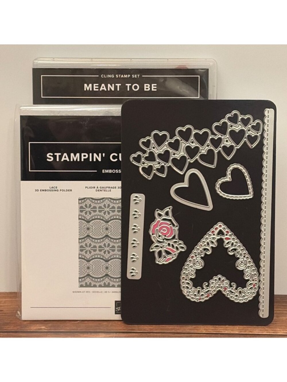 BUNDLE STAMPIN UP 148626 MEANT TO BE STAMP SET, 148527 DIES, 151815 EMBOSSING FO